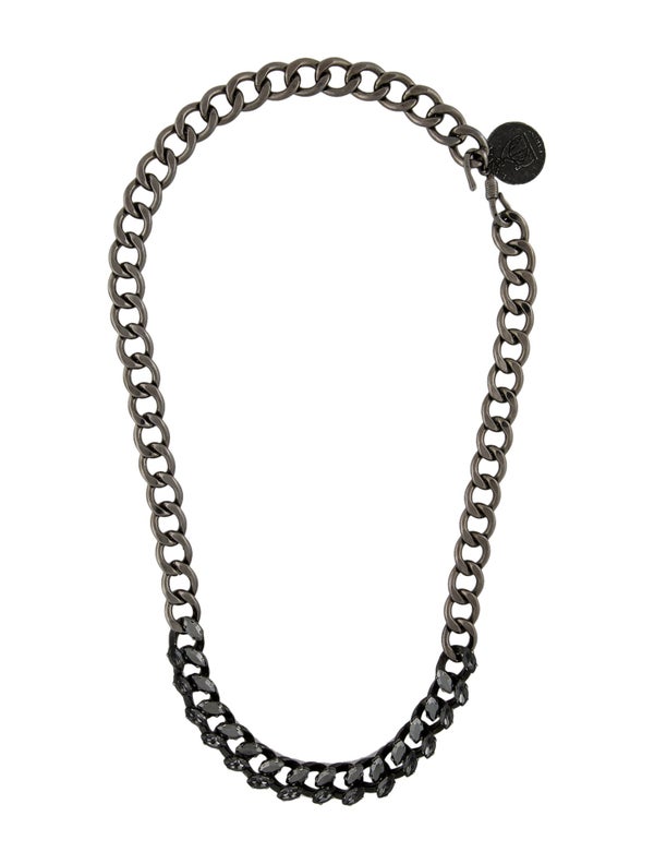 Lanvin Crystal Chain Link Necklace