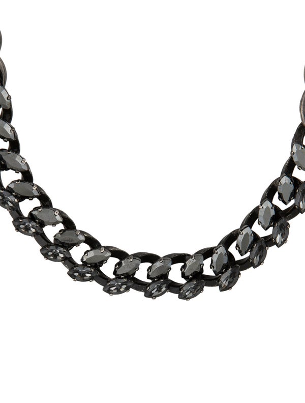 Lanvin Crystal Chain Link Necklace