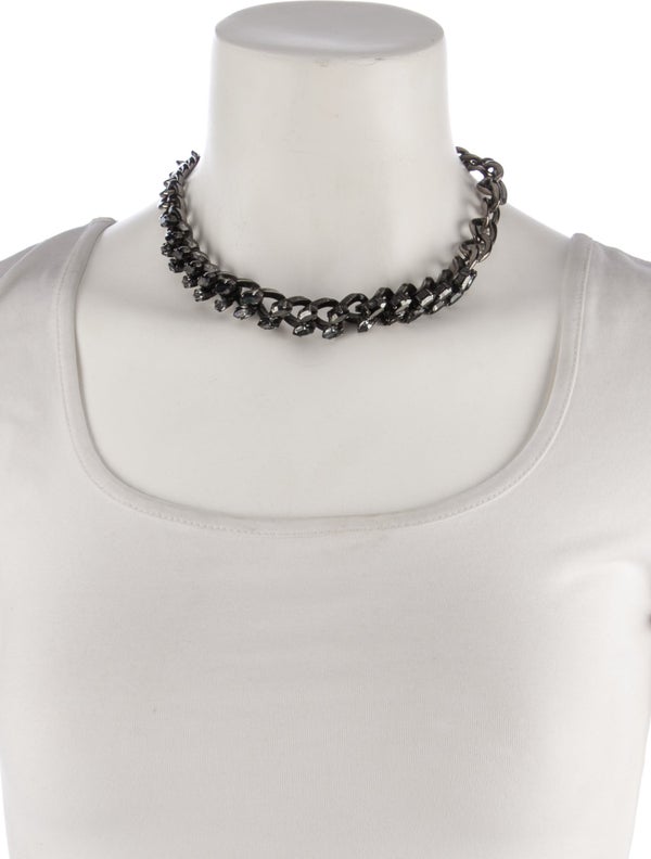 Lanvin Crystal Chain Link Necklace