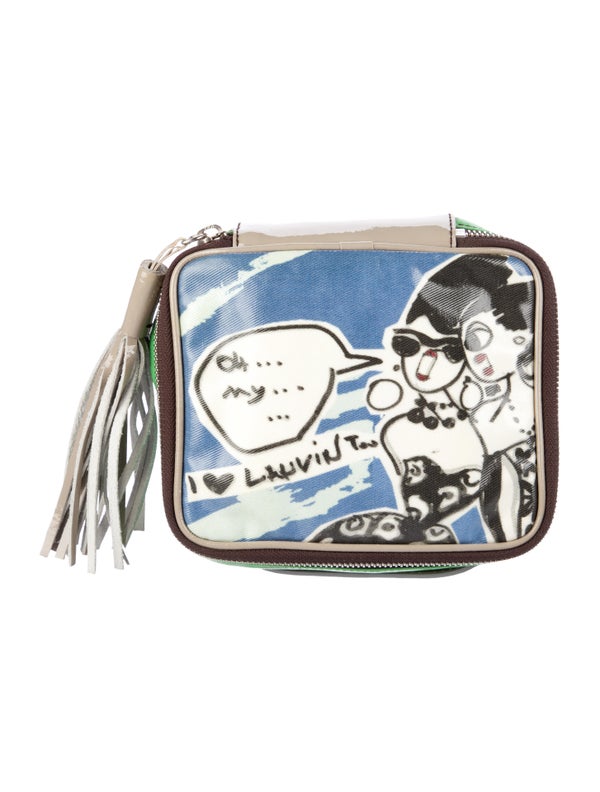Lanvin Graphic Print Coated Canvas Cosmetic Bag