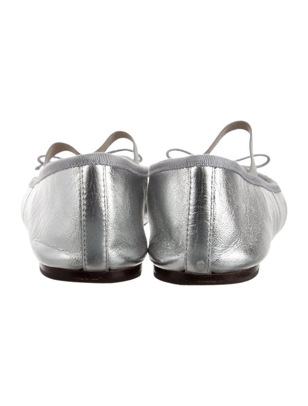 Loeffler Randall Leather Bow Accents Mary Jane Flats