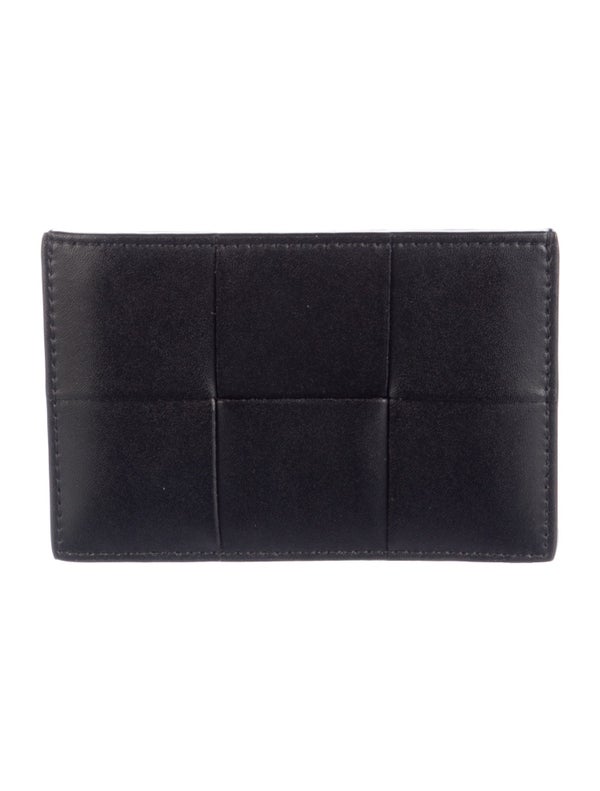 Bottega Veneta Leather Card Holder Intrecciato Weave Card Holder