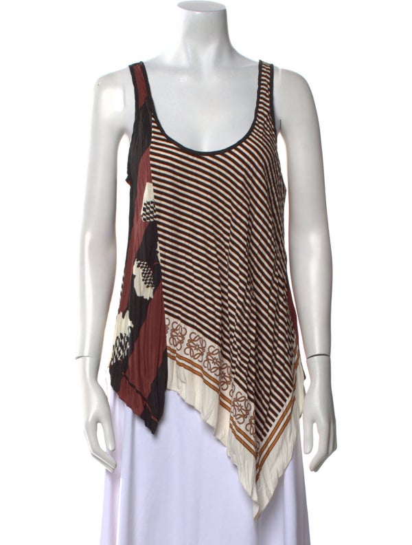 Loewe Paula's Ibiza Striped Scoop Neck Top W/ Tags