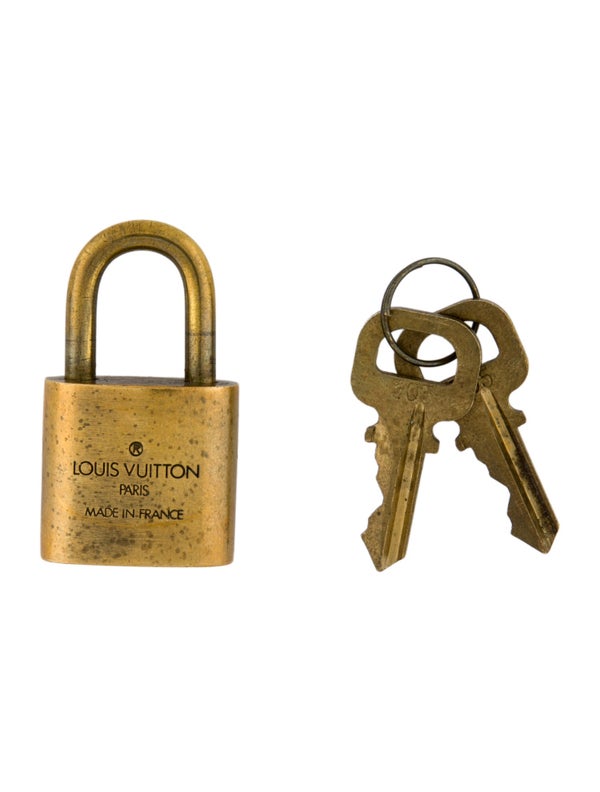 Louis Vuitton Brass Lock & Key Set