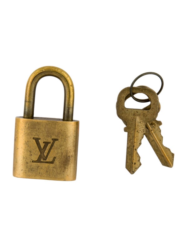 Louis Vuitton Brass Lock & Key Set