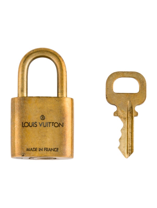 Louis Vuitton Brass Lock & Key Set