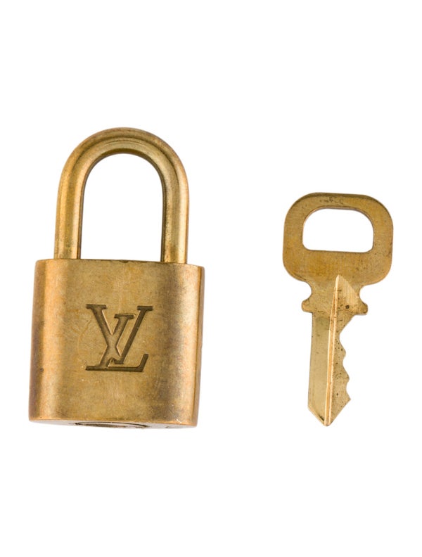 Louis Vuitton Brass Lock & Key Set