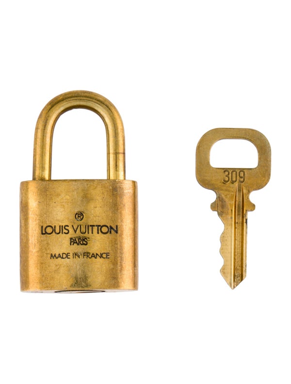 Louis Vuitton Brass Lock & Key Set