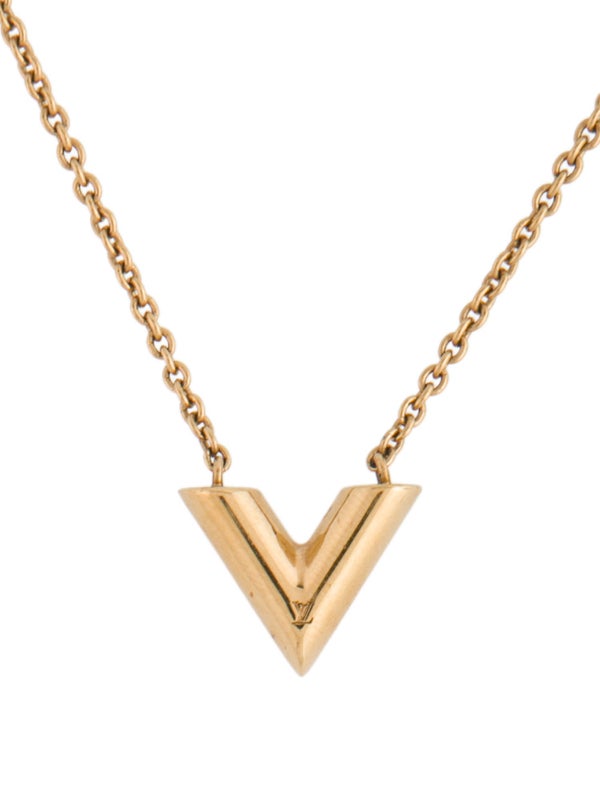 Louis Vuitton Essential V Pendant Necklace