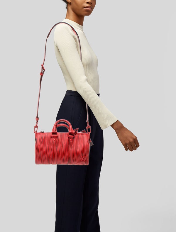 Louis Vuitton Leather Keepall Bandouliere 25