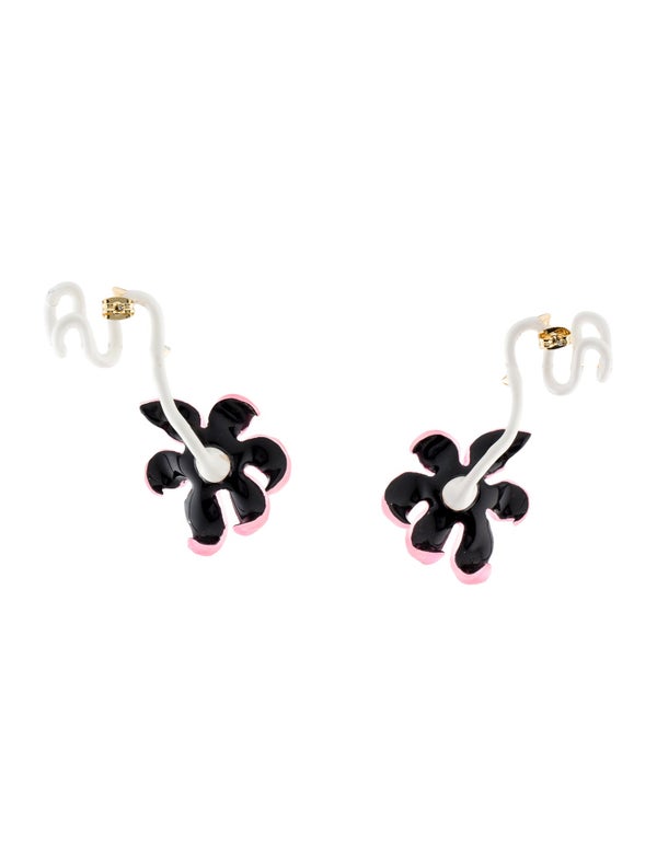 Alexis Bittar Lucite & Crystal Lily Ear Climber Earrings