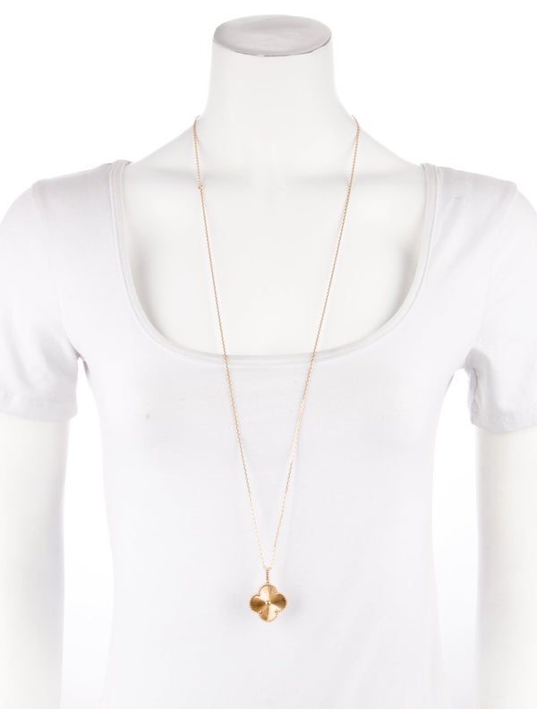 Van Cleef & Arpels Magic Alhambra Guilloché Long Necklace 1 Motif