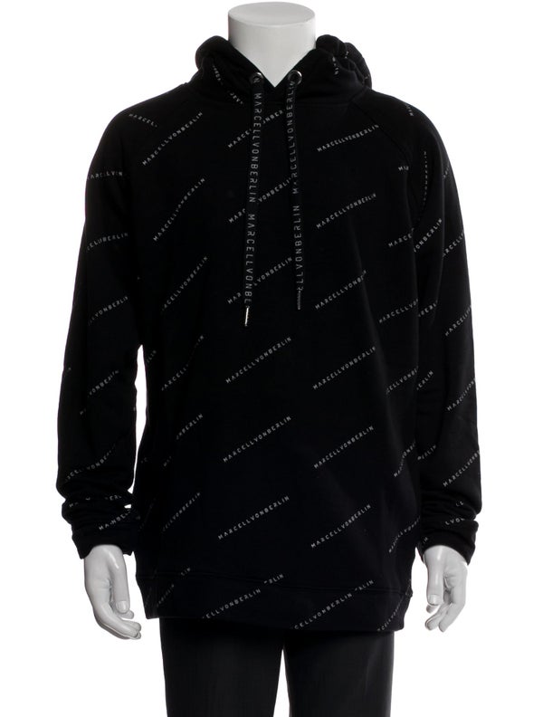 Marcell Von Berlin Printed V-Neck Hoodie