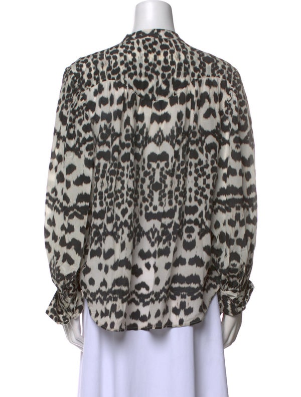 Maria Cher Silk Animal Print Blouse W/ Tags