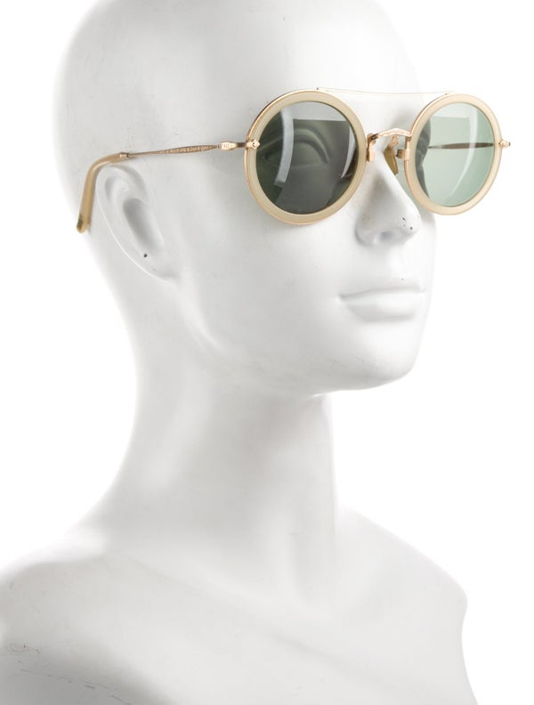 Matsuda Round Mirrored Sunglasses