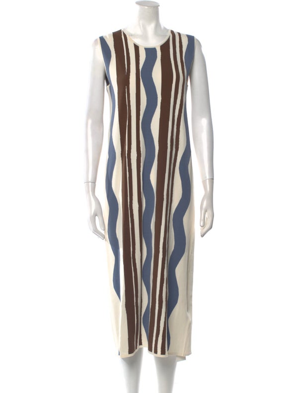 Max Mara Weekend Striped Midi Length Dress