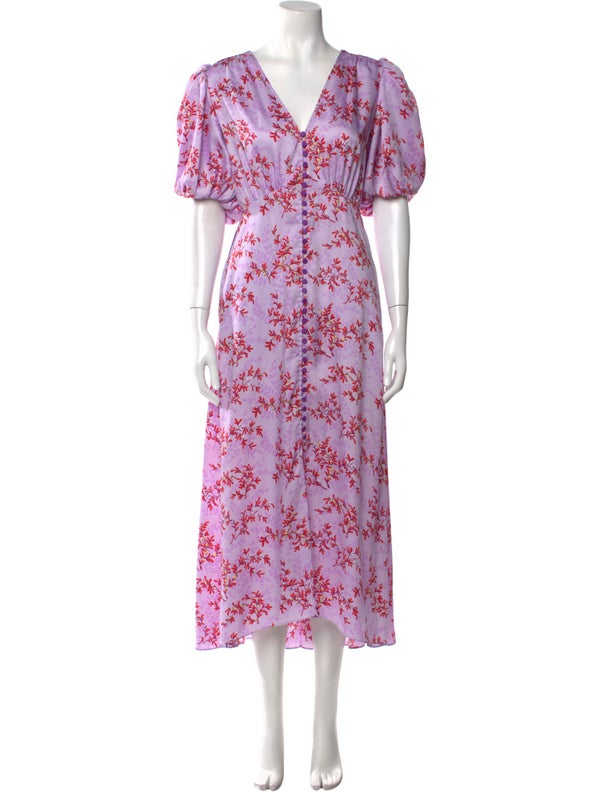 ME+EM Floral Print Long Dress