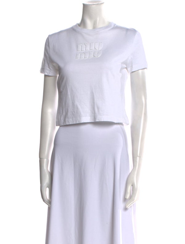 Miu Miu 2024 Crew Neck Crop Top