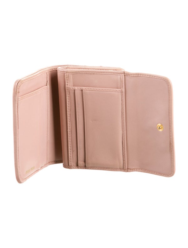 Miu Miu Leather Printed Compact Wallet