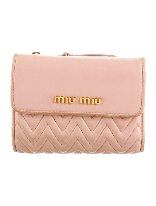 Miu Miu Leather Printed Compact Wallet