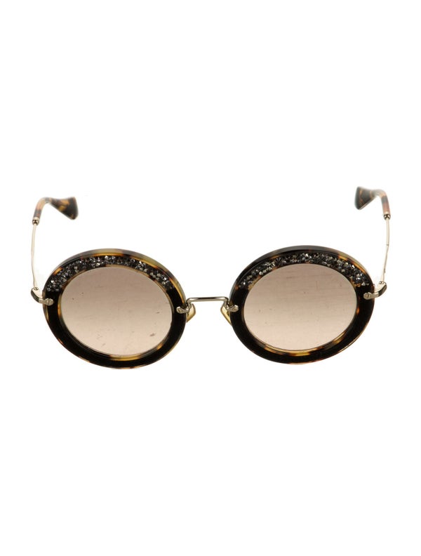 Miu Miu Round Tinted Sunglasses