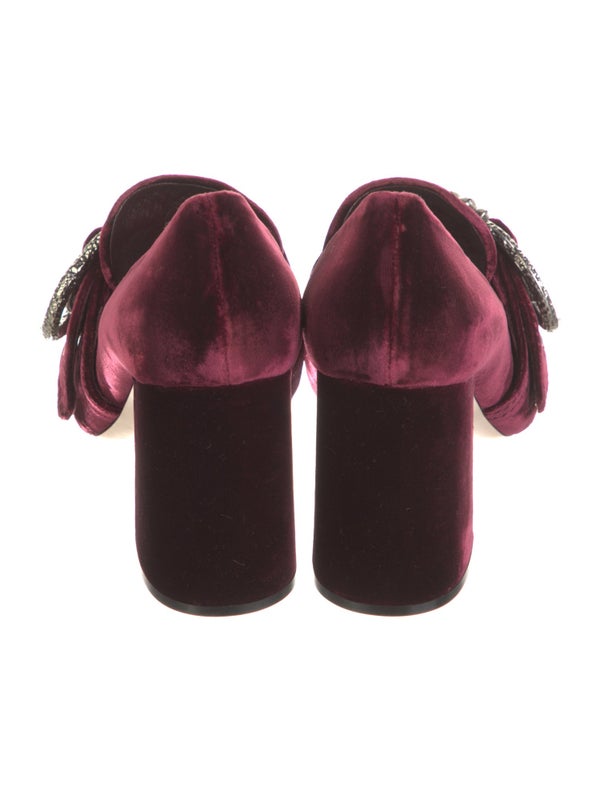 Miu Miu Velvet Printed Pumps