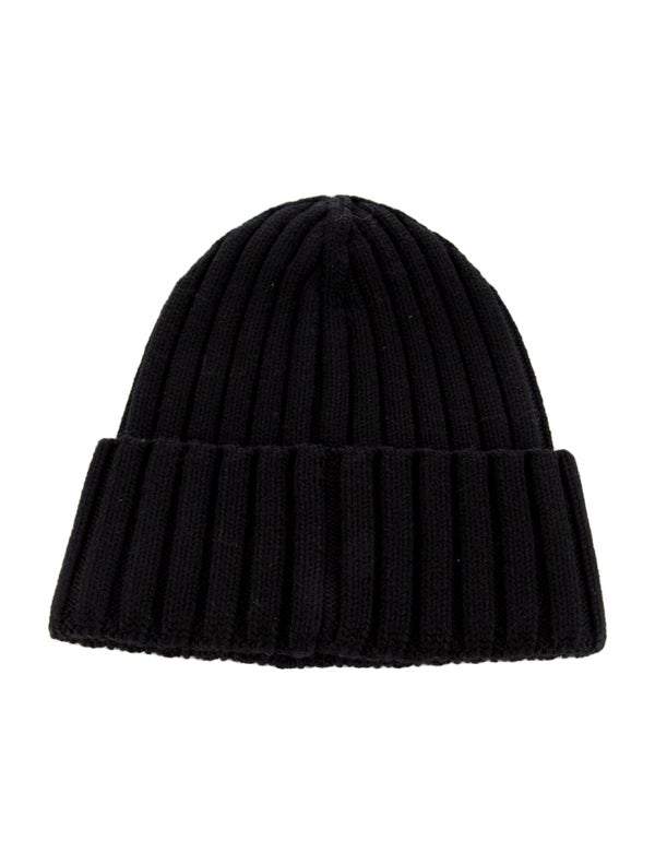 Moncler Ribbed Knit Logo Beanie