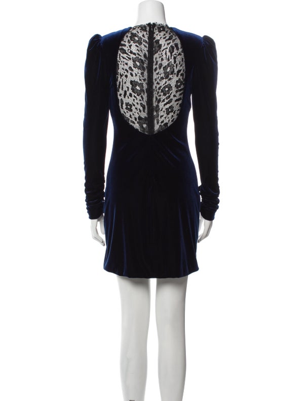 Monique Lhuillier Crew Neck Mini Dress