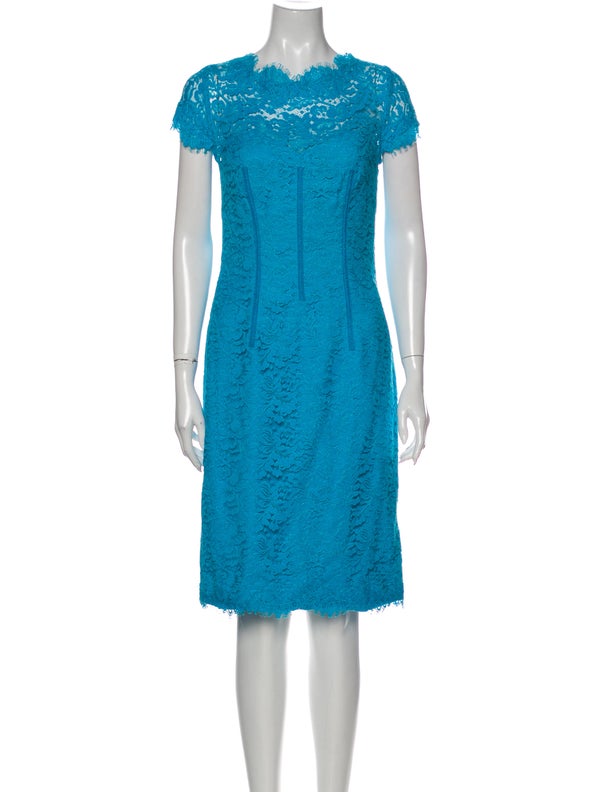 Monique Lhuillier Lace Pattern Knee-Length Dress
