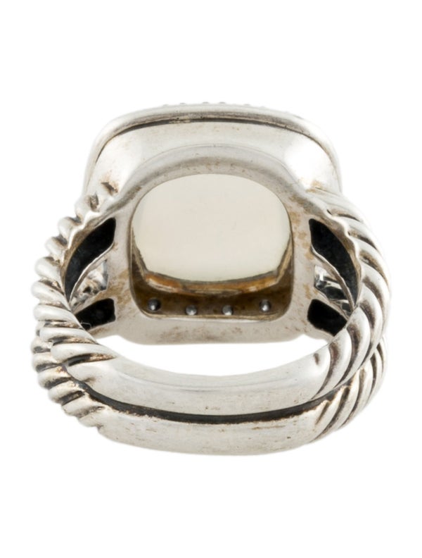 David Yurman Mother Of Pearl & Quartz Doublet & Diamond Albion Ring