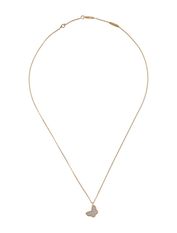 Van Cleef & Arpels Mother Of Pearl. Sweet Butterflies Pendant Necklace