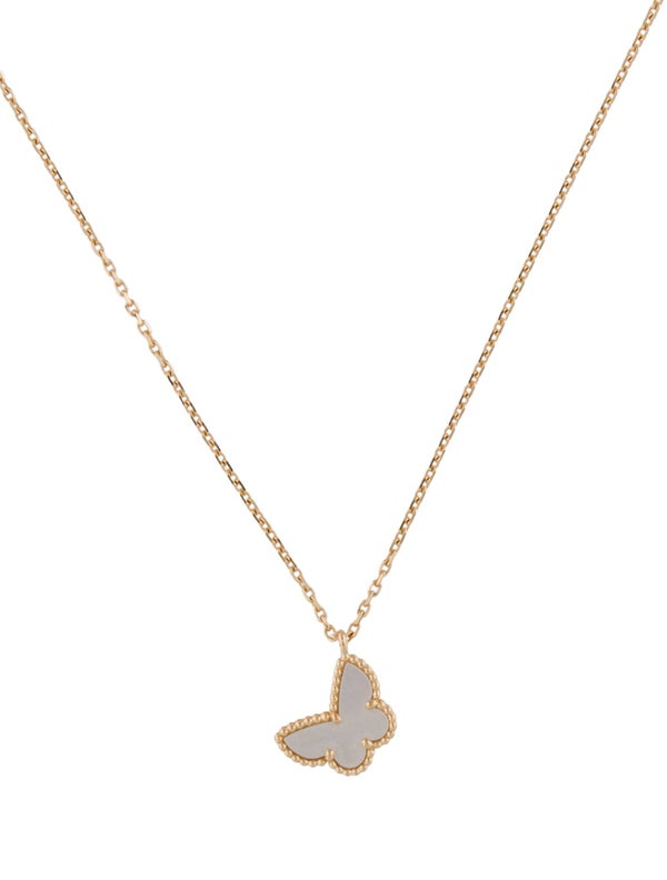 Van Cleef & Arpels Mother Of Pearl. Sweet Butterflies Pendant Necklace