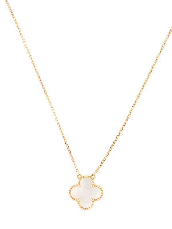 Van Cleef & Arpels Mother of Pearl Vintage Alhambra Pendant Necklace