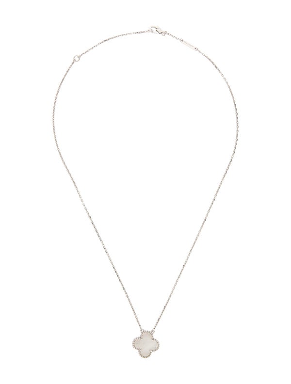 Van Cleef & Arpels Mother Of Pearl Vintage Alhambra Pendant Necklace