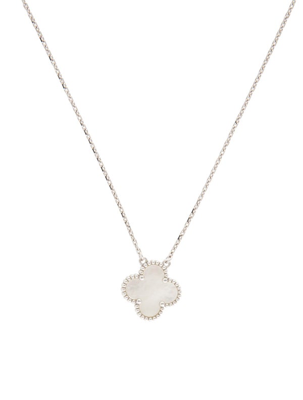 Van Cleef & Arpels Mother Of Pearl Vintage Alhambra Pendant Necklace