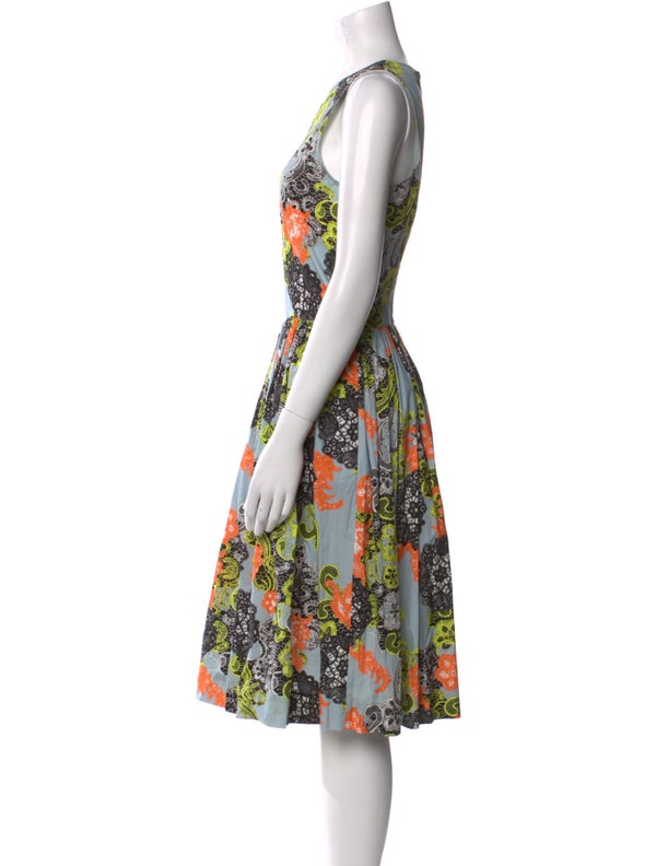 MSGM Floral Print Midi Length Dress