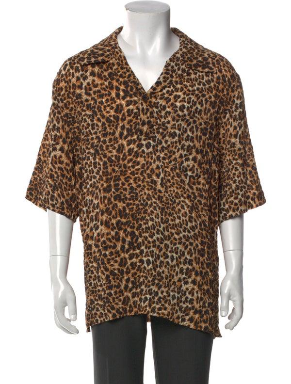 Nanushka Animal Print Short Sleeve Shirt