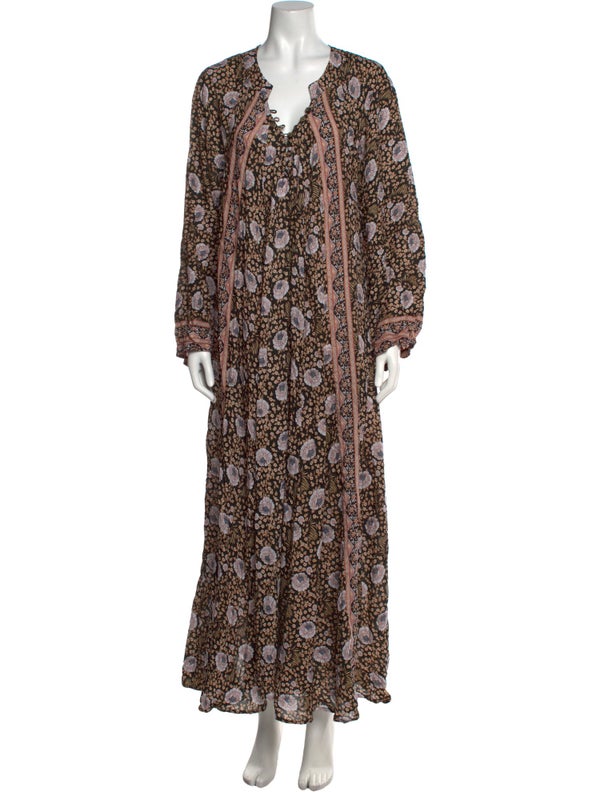 Natalie Martin Floral Print Long Dress