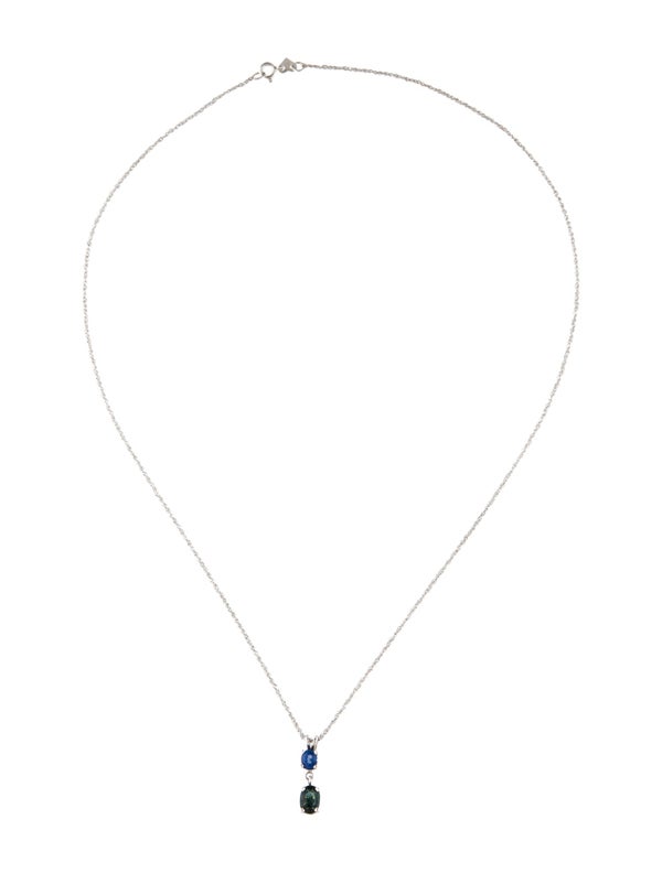 Necklace 14K 1.06ctw Sapphire Pendant Necklace