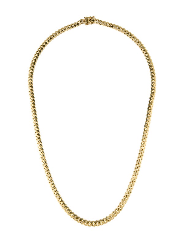 Necklace 14K Cuban Link Chain Necklace