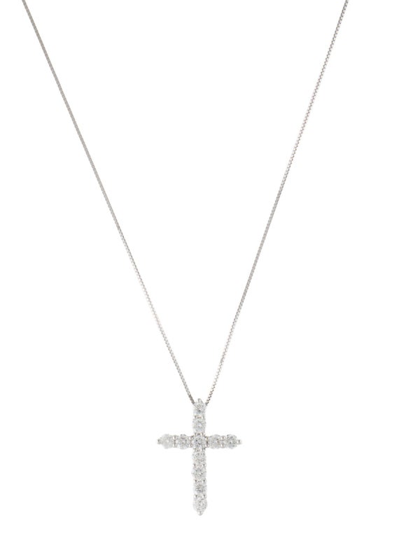 Necklace 14K Diamond Cross Pendant Necklace