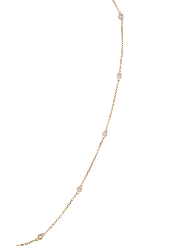 Necklace 14K Diamond Station Chain Necklace