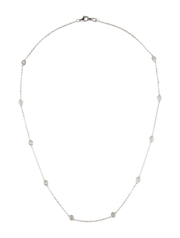 Necklace 14K Diamond Station Necklace