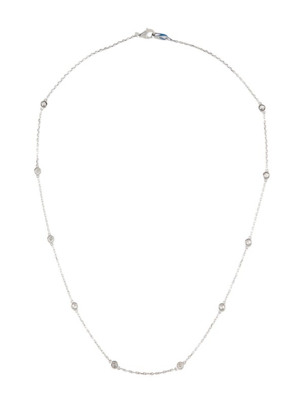 Necklace 14K Diamond Station Necklace