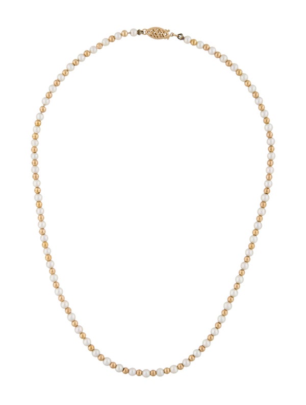 Necklace 14K Pearl Beaded Necklace