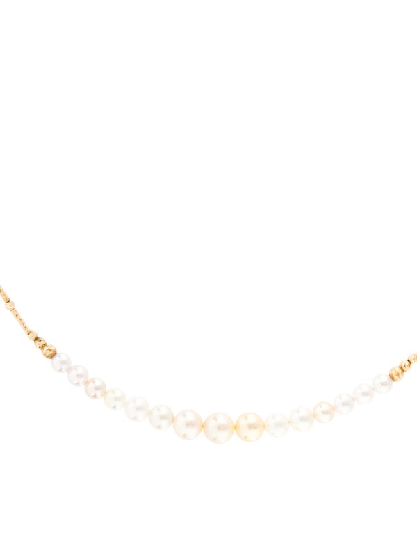 Necklace 18K Pearl Bead Strand Necklace