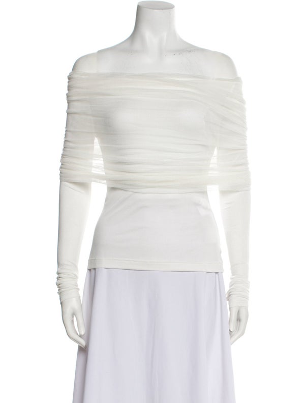 Christopher Esber Off-The-Shoulder Short Sleeve Top