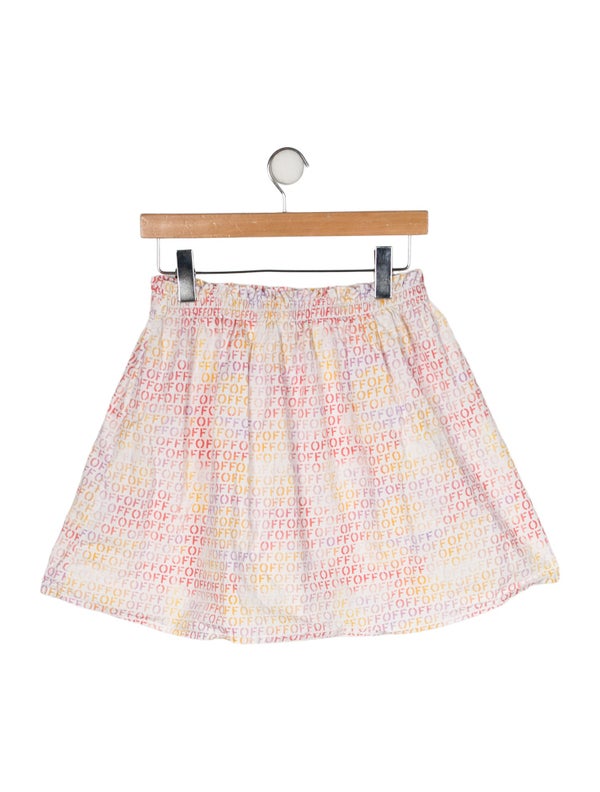 Off-White Logo-Print Flared Skirt