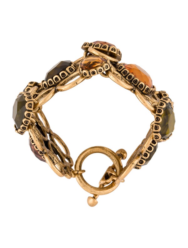 Oscar De La Renta Crystal Link Bracelet