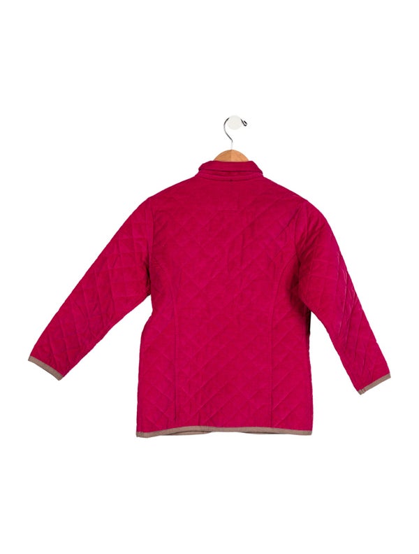 Oscar De La Renta Girls' Solid Quilted Coat